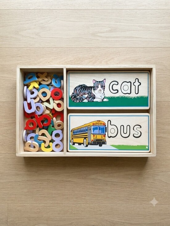 Melissa & Doug Other - Melissa & Doug See And Spell Wooden Picture Word Puzzle Set With Letters